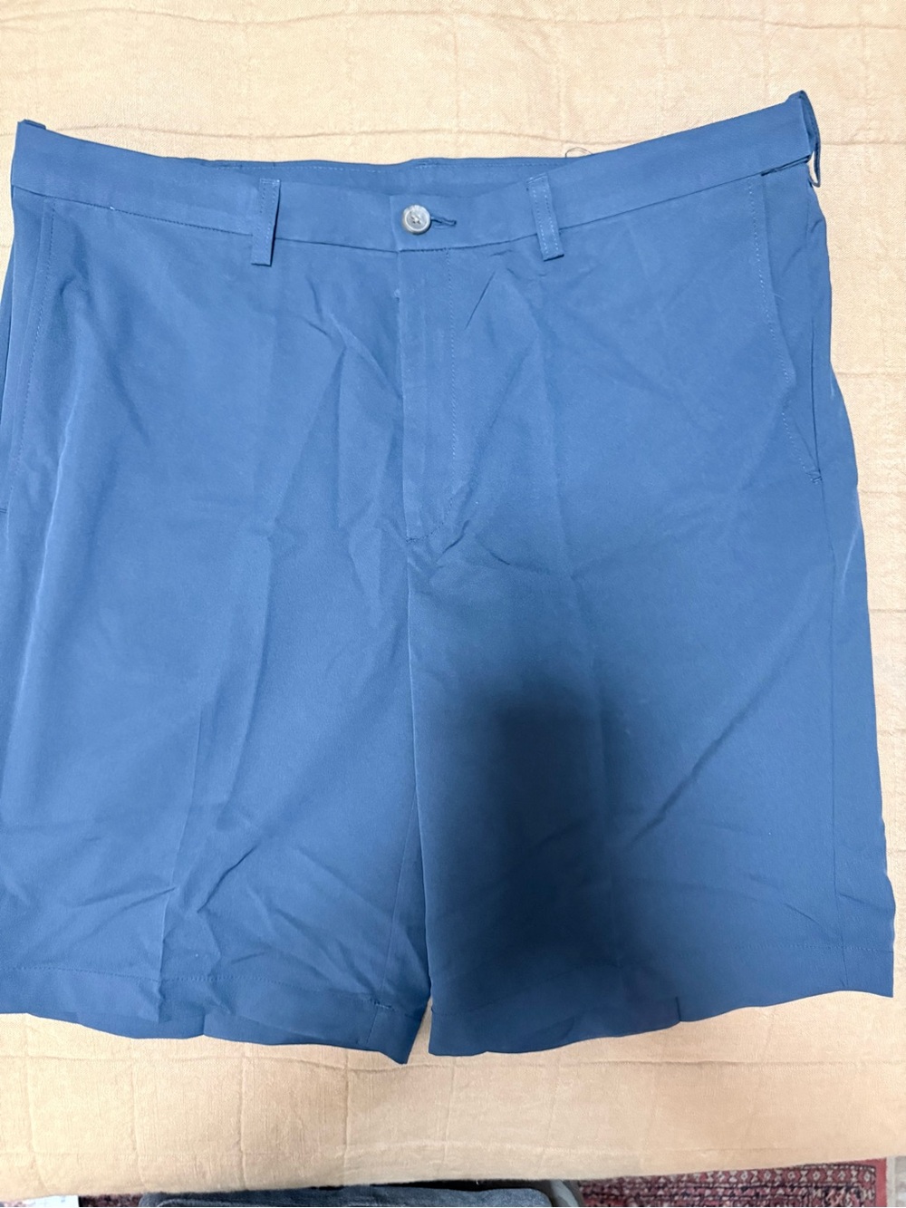 Men's Tailored Flat Front Shorts in Blue